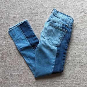 Current/Elliott split tone straight jeans, size 23